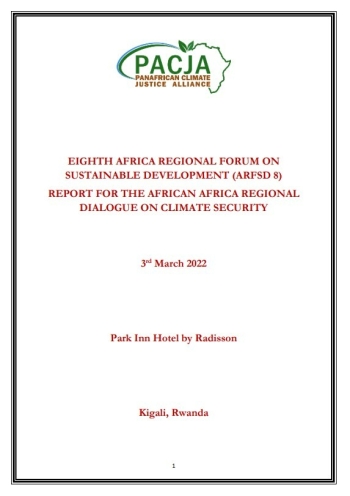 EIGHTH AFRICA REGIONAL FORUM ON  SUSTAINABLE DEVELOPMENT (ARFSD 8)