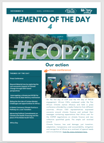 Memento Of The Day COP29 -Day 4