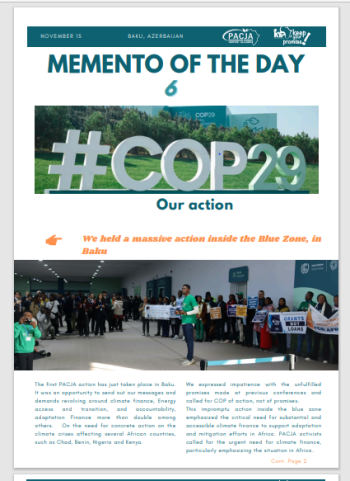 Memento Of The Day COP29 -Day 6