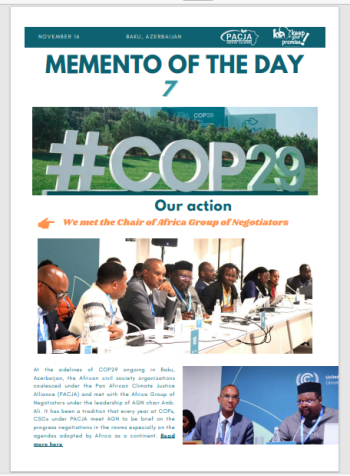 Memento Of The Day COP29 -Day 7