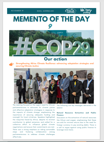 Memento Of The Day COP29 -Day 9