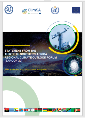 Statement From The Thirtieth Southern Africa Regional Climate Outlook Forum (SARCOF-30)