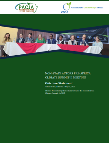 NON-STATE ACTORS PRE-AFRICA CLIMATE SUMMIT-II MEETING