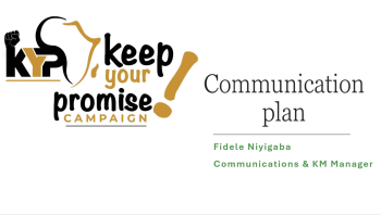 Keep Your Promise Communication Plan