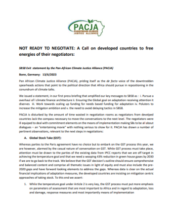 SB58 Exit statement by the Pan-African Climate Justice Alliance (PACJA)