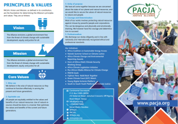 PACJA Principles and Values